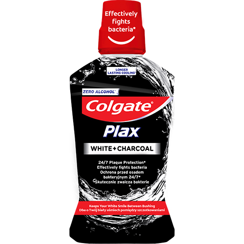 Tečnost za ispiranje usta Colgate Plax White + Charcoal